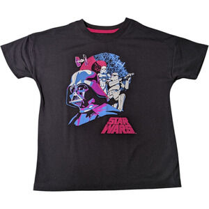 Kid's GAP Star Wars Darth Vader Black Graphic Tee Shirt Size 6 Free Authority